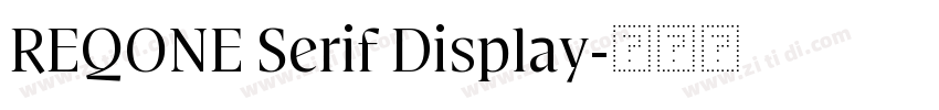 REQONE Serif Display字体转换
